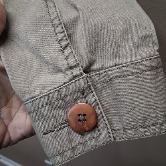 Blazer Utility Y2K Office Siren Safari Casual Vintage 00s SZ-L COTTON 98% - Picture 6 of 9